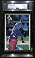 George Brett HOF Royals Auto 1985 Donruss Action All-Stars Card PSA/DNA BA203473