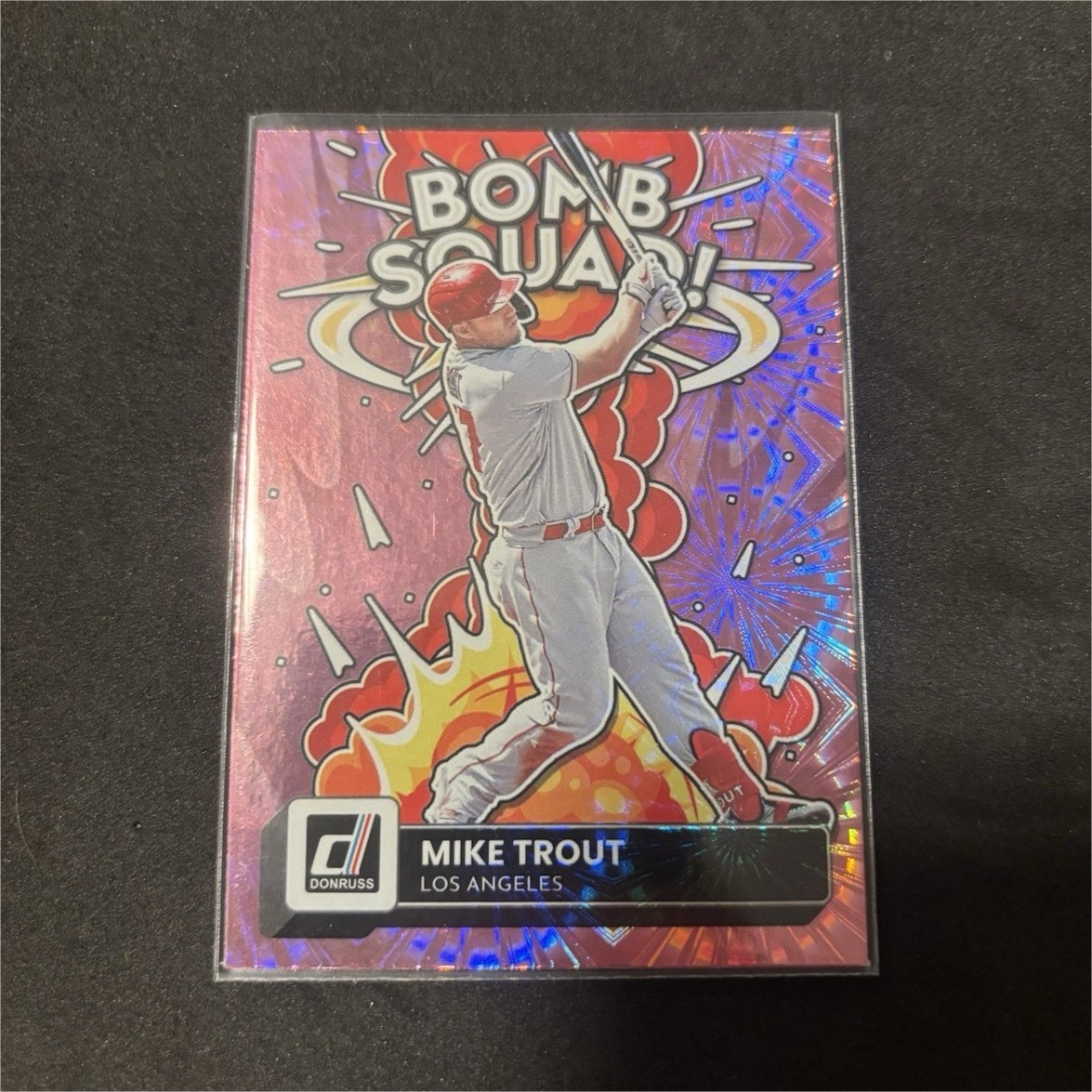 Panini 2022 Donruss Mike Trout Angels Bomb Squad Insert #BS-8 MLB