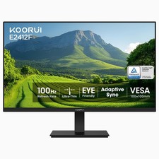 KOORUI 24-inch Computer Monitor Full HD 1920 x 1080p 100Hz VA Display 4000:1 ...