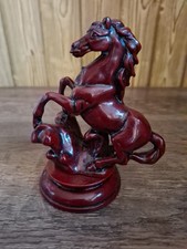 Keramik Figur ,Pferd,braun Rötlich glasiert , neuwertiger Zustand,(K35)