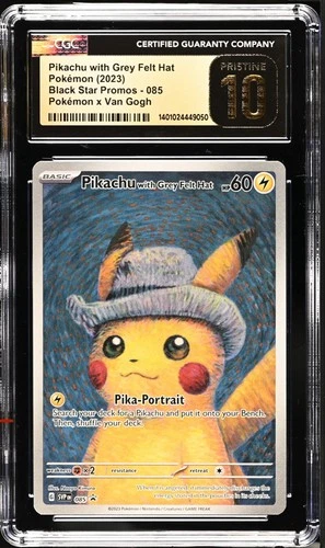 Pokemon Pikachu with Grey Felt Hat Van Gogh FA Promo SVP EN 085 CGC 10 Pristine