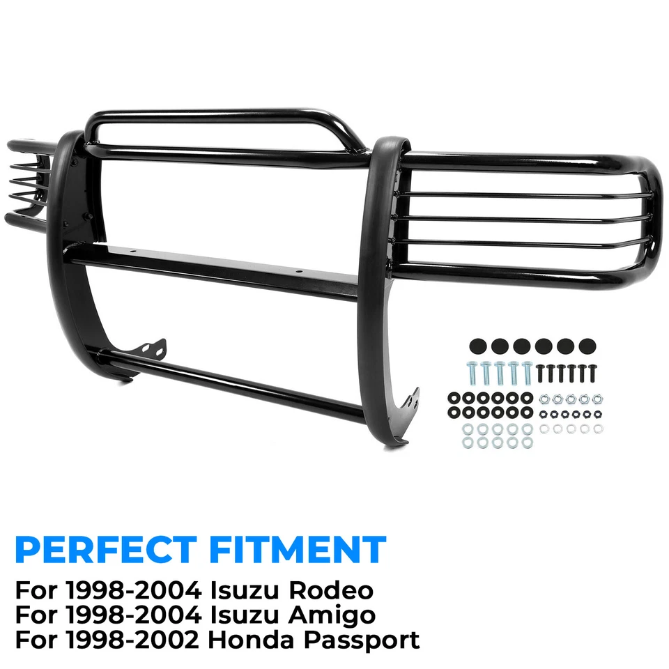 For Isuzu Rodeo Amigo 1998-2004 Bull Bar Grille Guard Black Steel Power Coated Foto 3 de 4