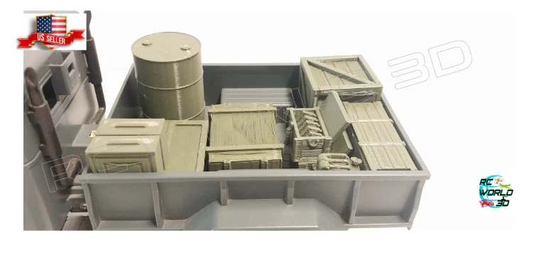 ACCESSORIES AMMO LOAD PACK FOR WPL, FAYEE, 1:16 TRUCKS 14 ITEMS PACK 3D PRINTED - Image 4 of 4