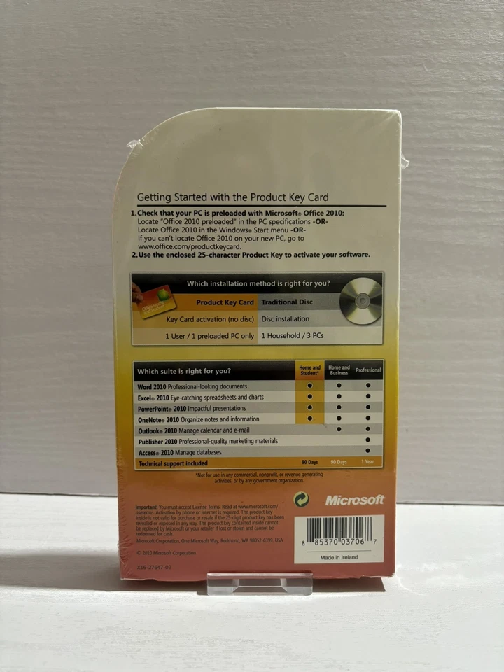 Microsoft Office 2010 Home & Student Product Key Card - Image 2 of 3