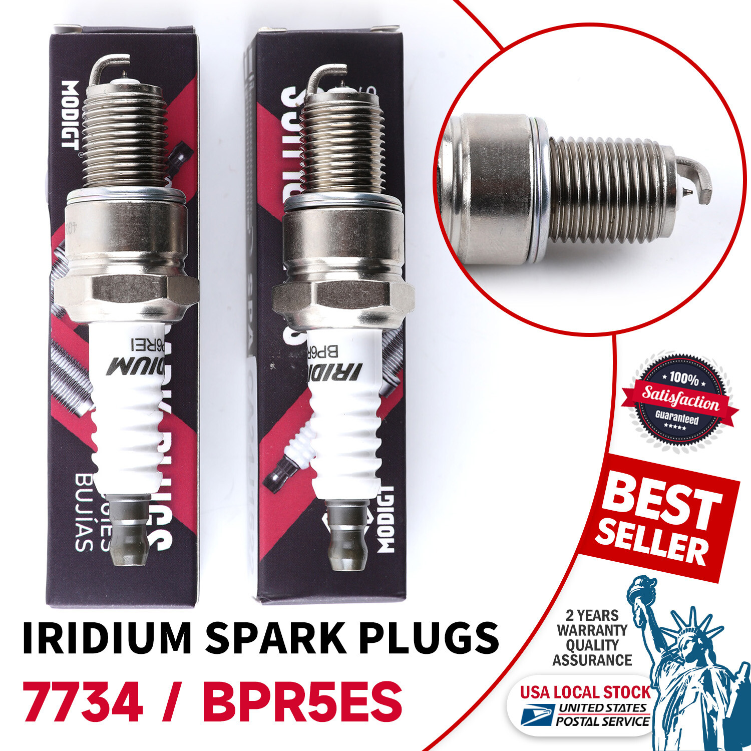 24pcs Iridium Spark Plugs BPR5ES/77324 For Audi 24000 Fox BMW  318i Lotus Esprit