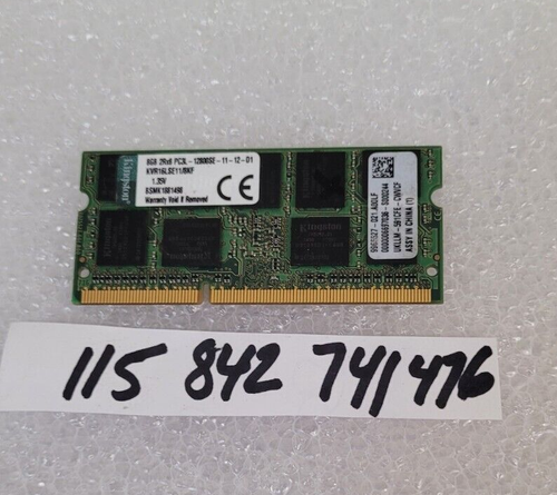 KINGSTON 8GB 1600MHz DDR3L PC3-12800 ECC CL11 1.35V SODIMM - 第 1/1 張圖片