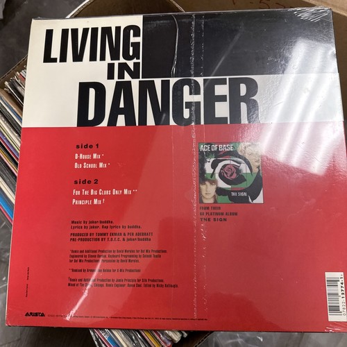Ace of Base “Living in Danger” 12" 1993 Vinyl Maxi Single W/ Remixes New Sealed - Picture 2 of 2