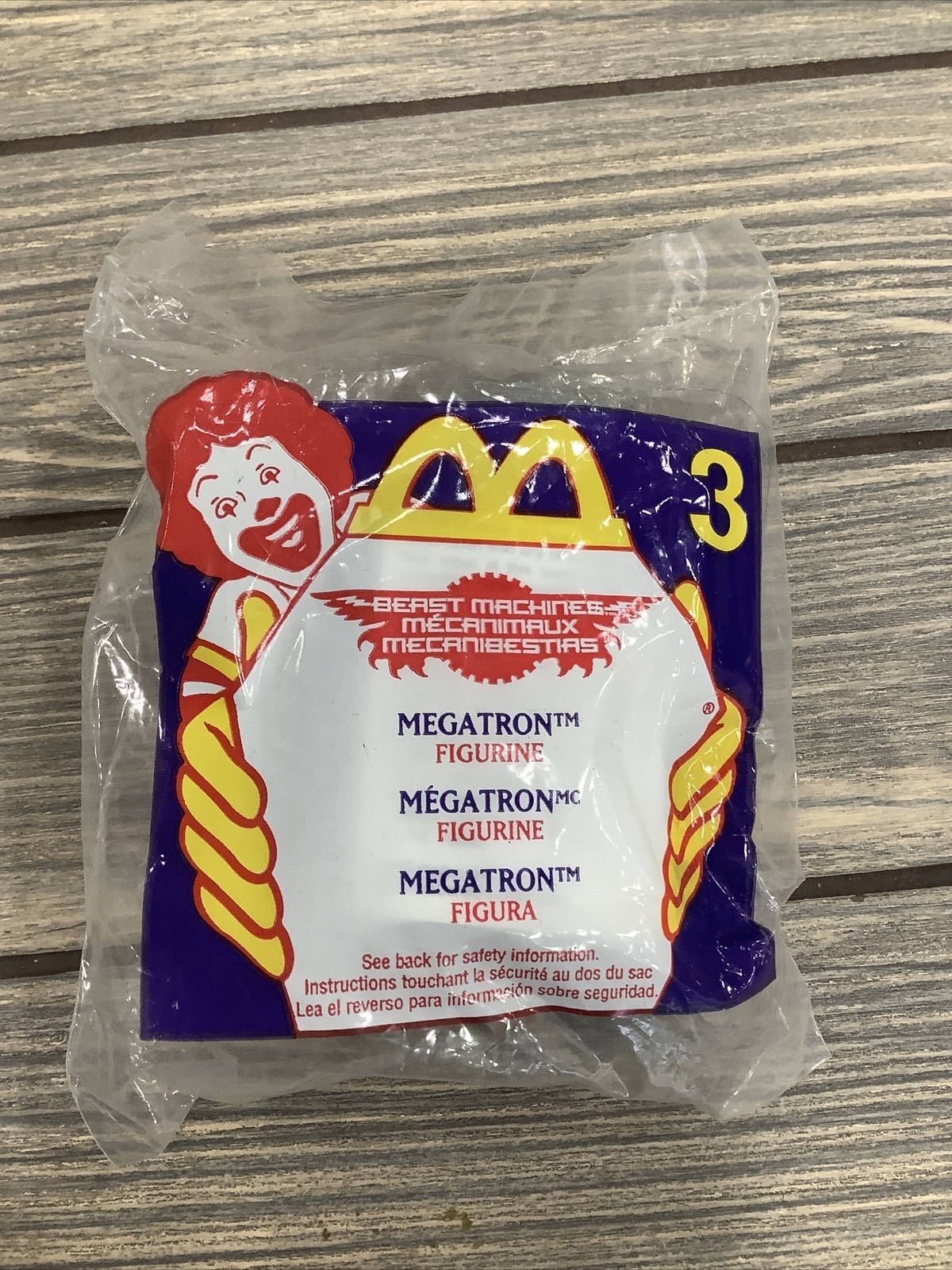 NEW Transformers #3 Megatron McDonald's Beast Machines Wars NIP Happy Meal 2000