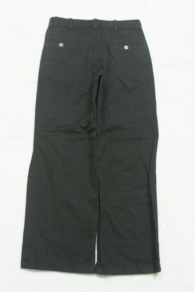 Pantalones de vestir plisados negros para niños de algodón 12 26" cintura 25" entrepierna George P149 Foto 2 de 4