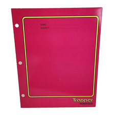 VINTAGE TRAPPER PORTFOLIO FOLDER FOR 3 RING BINDER PINK MEAD