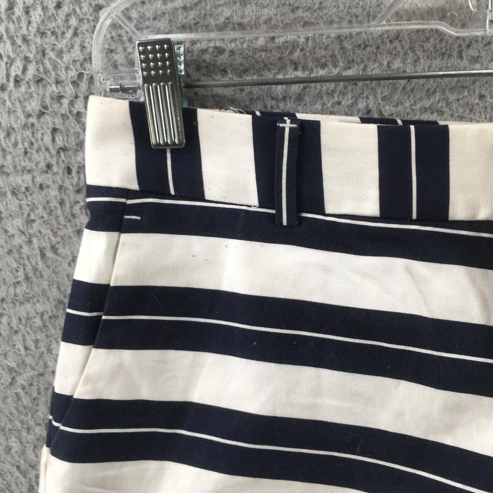 Banana Republic Chino 短裤女式 0(实际 30x4.5)多色条纹拉链门襟 — 第 4/4 张图片