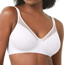 Bali One Smooth U Ultra Lite Spacer Wireless Bra DF3440 White 36DD NWT