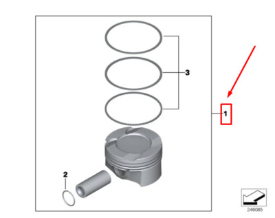 NEW BMW 6 COUPE F13 ENGINE PISTON 11258606461 8606461 14-17 