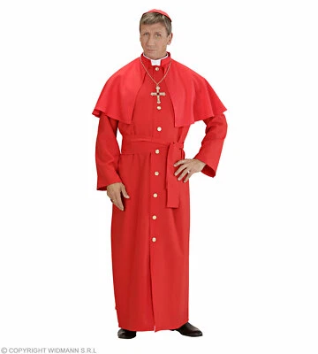 WIDMANN Kardinal Kostüm rot Gr. M - 3XL Priester Männer Kirche Verkleidung