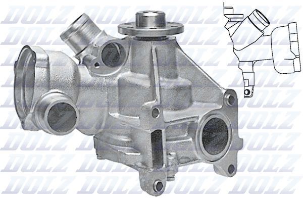 Pompe à eau Mercedes Classe E T-Model 300 T avec turbine anti-cavitation renforcée