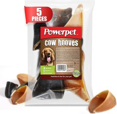 POWERPET Cow Hooves - Natural Dog Chew -100% Natural & Highly Digestible-BRC CERTIFIED