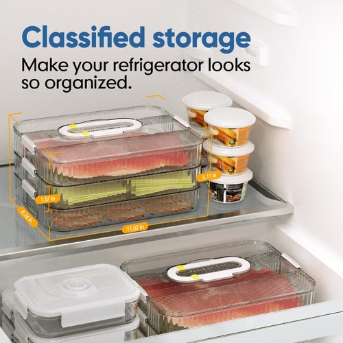 Deli Meat Container For Fridge Organizers And Storage Lunch Meat Container For R - Picture 5 of 6