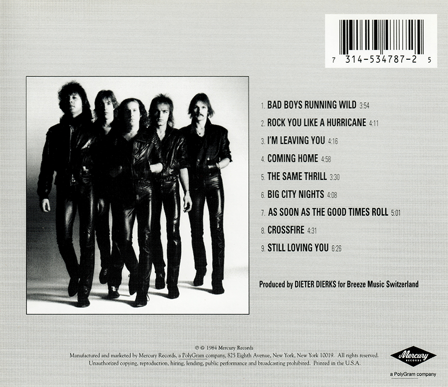 Scorpions ~ Love At First Sting (1984) CD 1997 Mercury Records