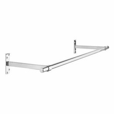 Wardrobe Alcove Hanging Rail 1m Wall-Mounted Hanging Clothes Rail