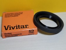 Vivitar 52mm Rubber Lens Hood Shade vintage collapsible for normal lenses 50mm