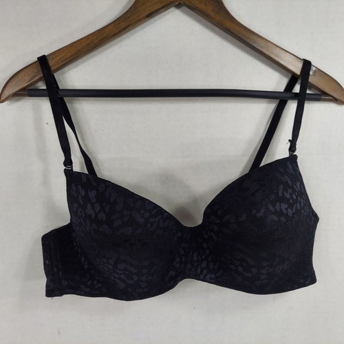 Maidenform One Fab Fit T-shirt Bra #07219 Gray Leopard 36C Underwire Padded - Picture 7 of 9