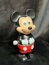 Vintage Mickey Mouse Wind Up Walking Toy Tomy Walt Disney Productions WORKS WELL