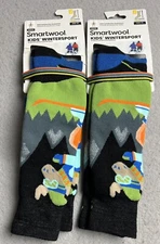 Lot Of 2 Smartwool Kids Wintersport Full Cushion Ski Over The Calf Socks Sz L