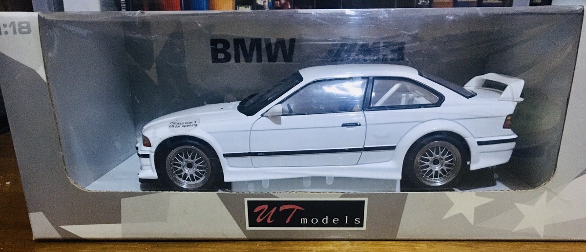 UT MODELS BMW E36 M3 GTR Blanche 1/18 – Maquette Collection (manque Un Siège)