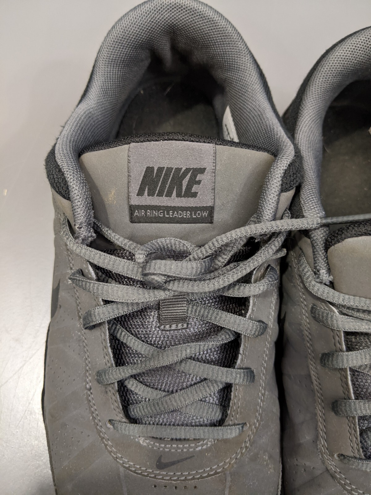 Nike Mens 9 Air Ring Leader Gray Black Running Shoes … Gem