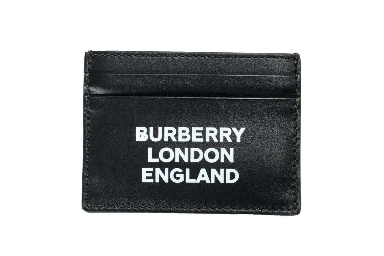 Футляр для кредитных карт Burberry Унисекс из черной кожи с логотипом и принтом для кредитных карт 34490₽