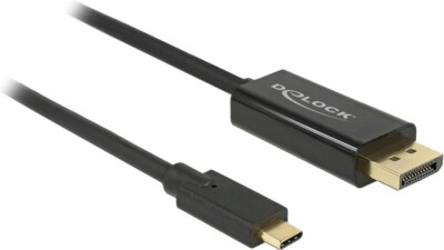 Delock Kabel USB Type-C Stecker Displayport Stecker DP-Alt Mode 4K 60 Hz 1 85255
