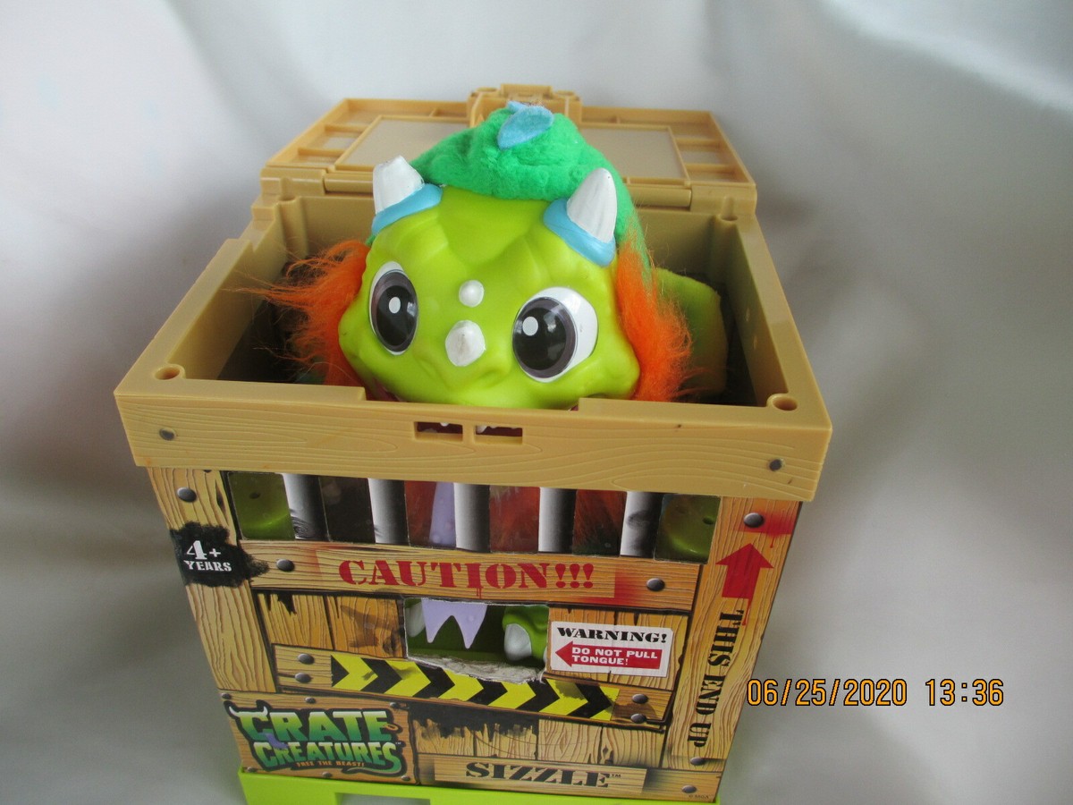 Crate Creatures Surprise Sizzle Interactive Monster Light up Eyes Sounds