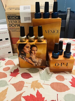O.P.I. Nail Polish Venice Collection Winter  9 Polish Nails Display Incl.