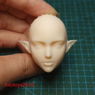 1:6 1:12 1:18 Princess Girl Elf Ear Head Sculpt for 12'' 6'' 3.75''Figure Body