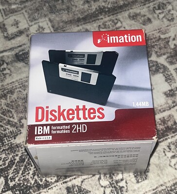 Imation 3.5'' Floppy Disks Diskettes 25 Pack IBM Formatted 1.44MB 2HD NEW Sealed