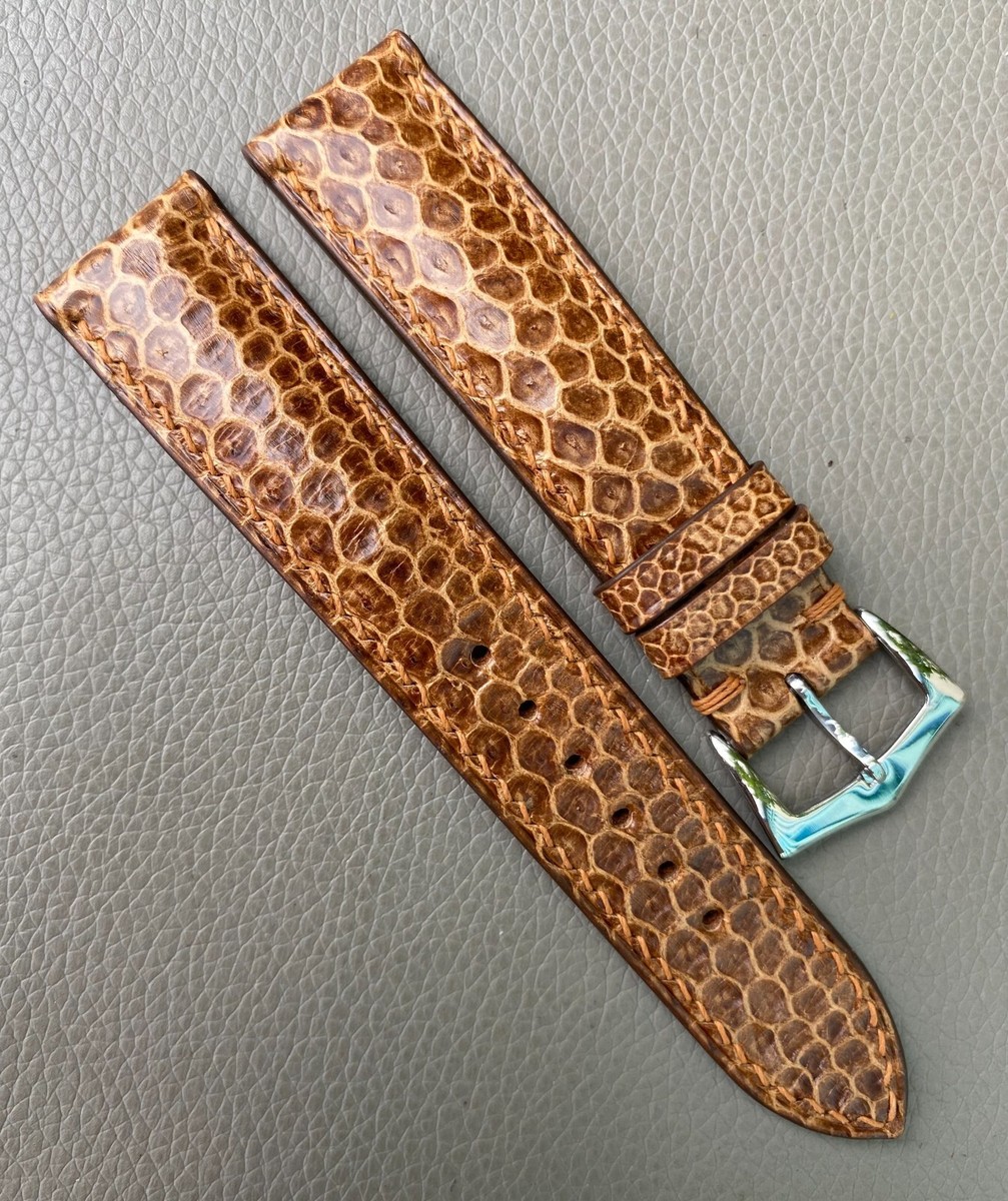 Genuine Snake Skin leather Watch Strap Band size 16 18 19 20 21 22