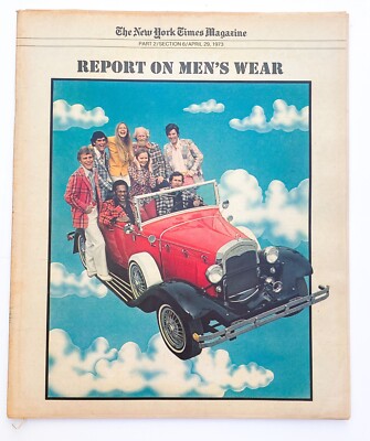 Vintage 1973 Report On Men's Wear Fashion April 29 New York Times
