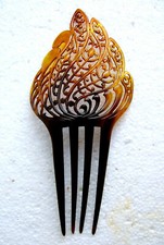 Victorian faux tortoiseshell hair comb - NO US IMPORT FEES