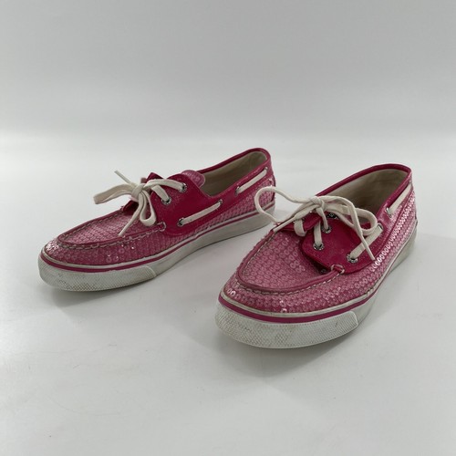 Sperry Top Sider Womens Pink Bahama Sneaker Sequin 8 M Low Top Boat Shoe Preppy - Picture 6 of 15