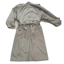 Womens Biege Mac Macintosh Trench Spring Coat Pattern Lining Cotton Blend Uk 16