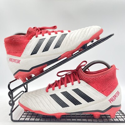 ADIDAS PREDATOR WHITE FOOTBALL BOOTS FG RED SOCK STUDDED BLACK CP9011  UK