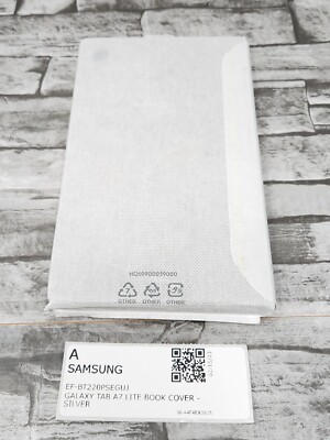 Genuine OEM Samsung Galaxy Tab A7 Lite Book Cover Dark Gray Folio Case Stand NEW