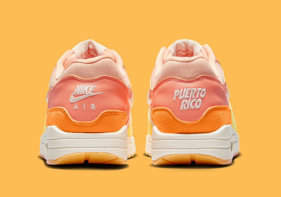 Nike Air Max 1 SP Puerto Rico Orange Frost/Citron Pulse Men Size 10.5 FD6955-800 Air Max 1 x Puerto Rican Day  main image 3