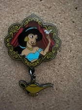 Disney Pin - Loungefly Princess Charm Series with Dangle - Jasmine - NEW