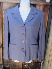 Never worn Ladies Jones New York Gray Blue Linen Blend Blazer/Jacket - size 4