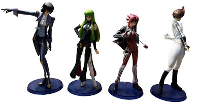 Bandai Code Geass R2 EX Portraits: Lelouch,C.C. ,Kallen,Suzaku, Anime Set of 4