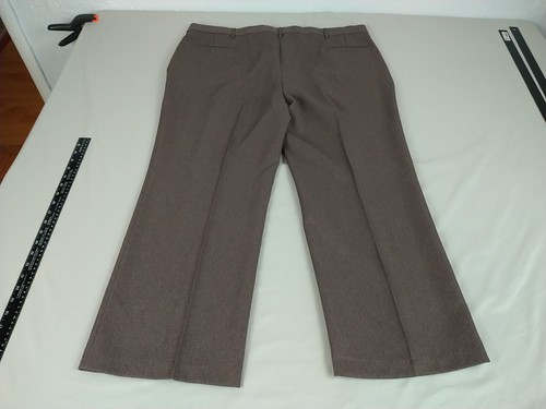 Botany 500 Pants Mens 46 Brown Flat Front Business Pockets Classic Twill - Picture 11 of 14