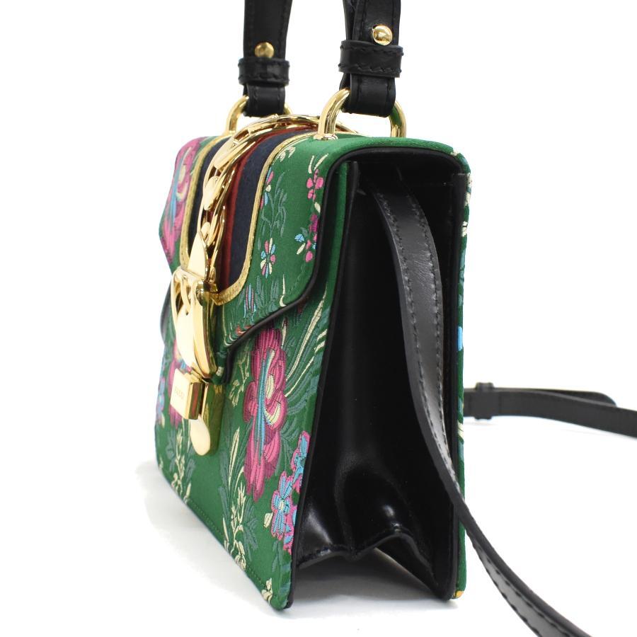 Gucci★素敵！Sylvie Leather Embroidered Mini Shoulder Bag GUCCI Sylvie Small Floral Embroidery Leather Shoulder Bag