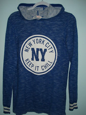 H M youth Hoodie Pullover Blue size YXL 12-14 GREAT.
