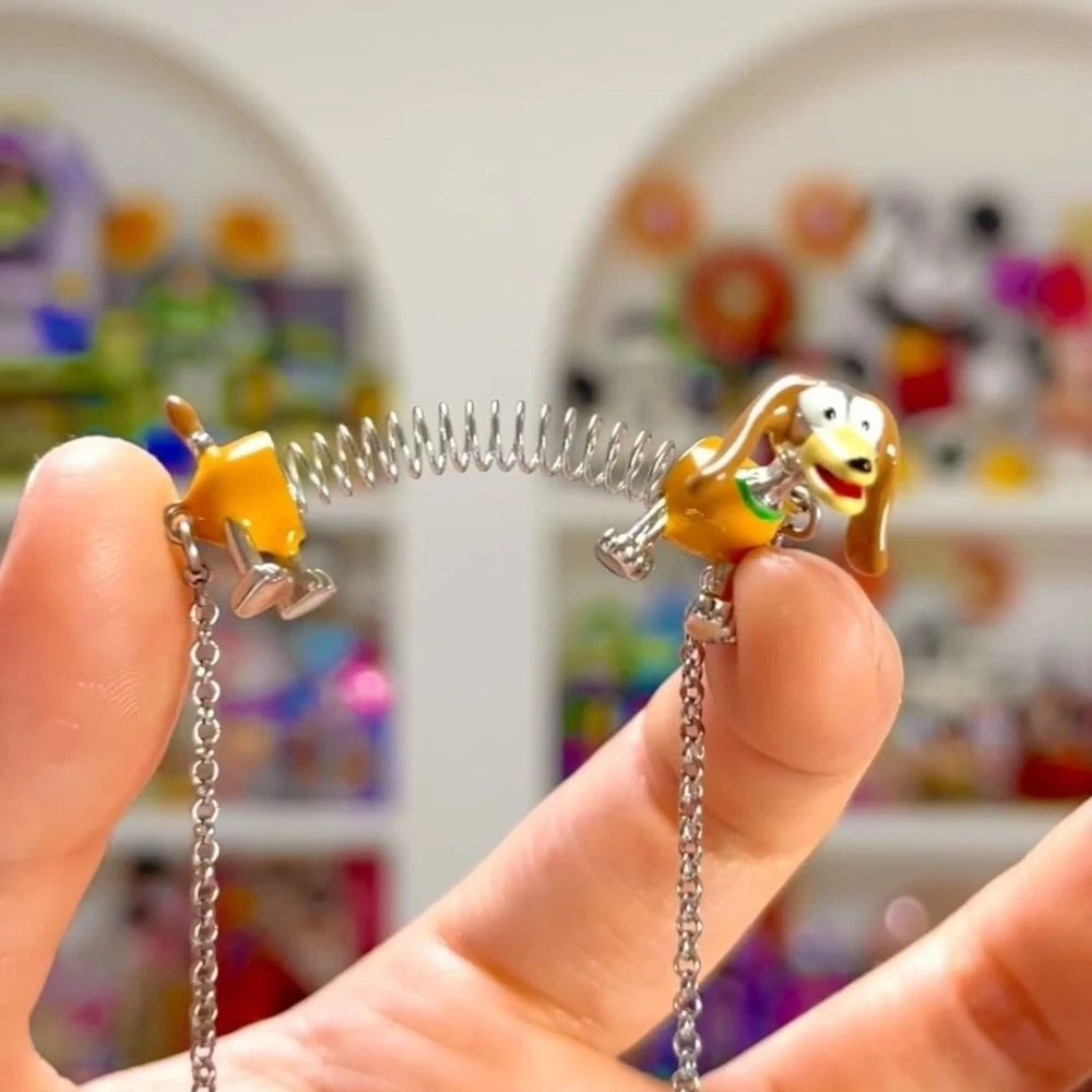 Korean Style Spring Dog Necklace Alloy Cartoon Puppy Necklace